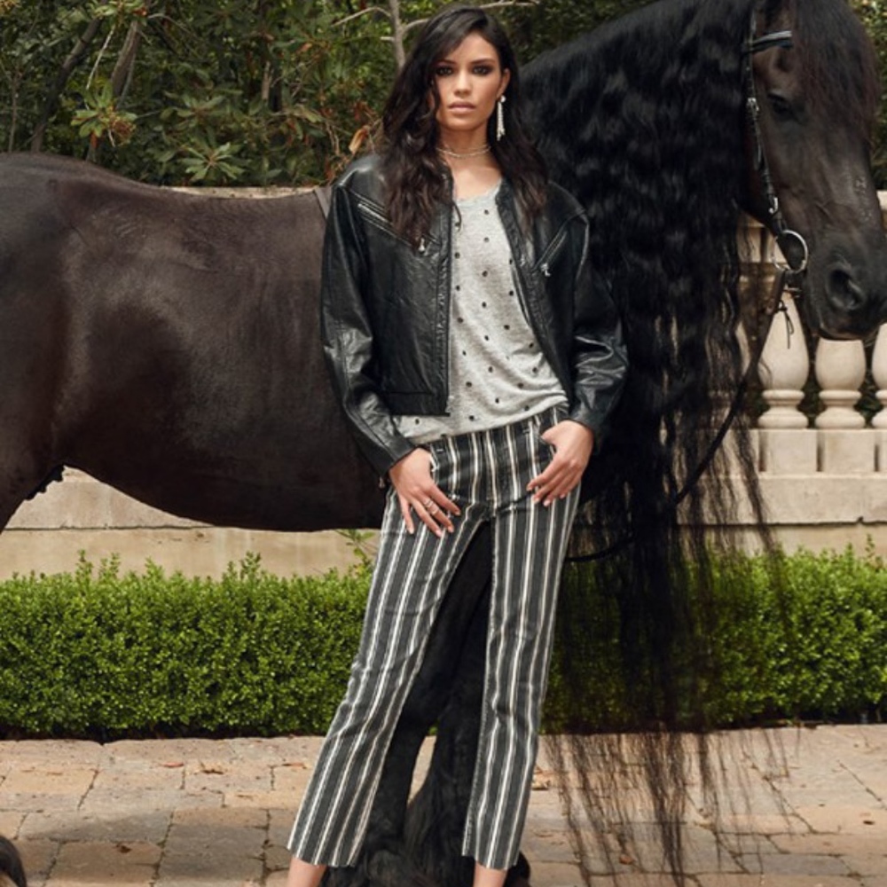NWT PAIGE Gianna Black Leather Jacket sz S - Picture 2 of 8